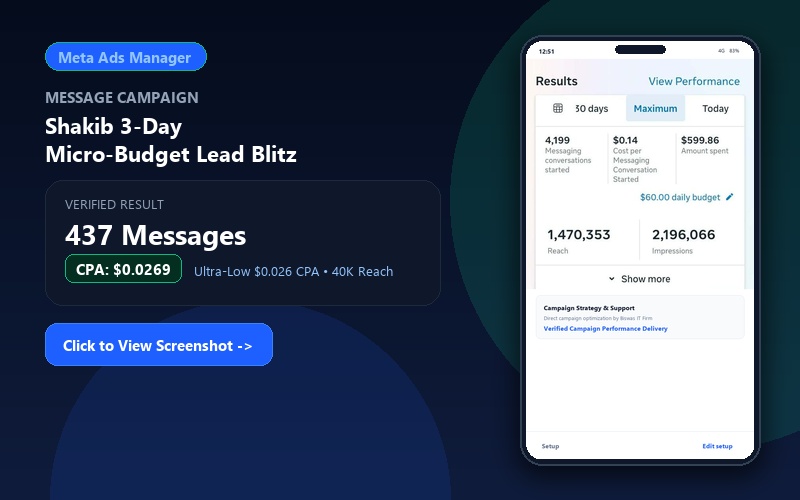 Shakib 3-Day Micro-Budget Lead Blitz